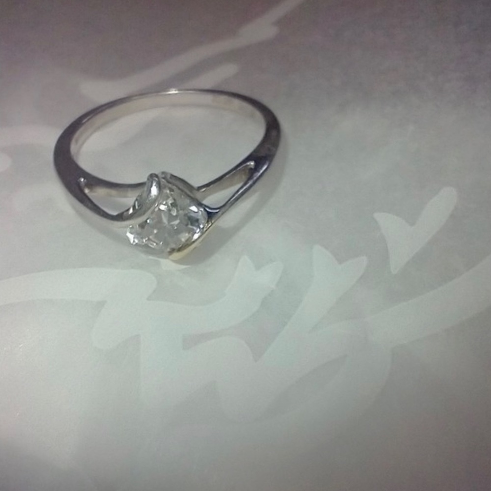 Gold and sterling silver ring